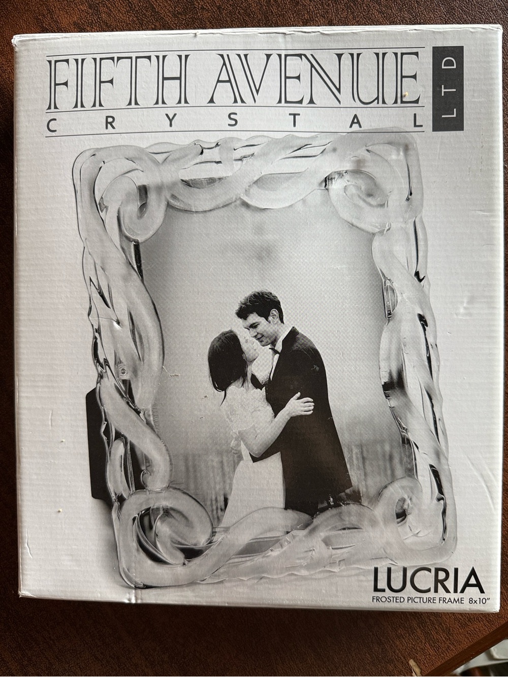 Fifth Avenue Crystal Lucria Frosted Picture Frame - Clear
